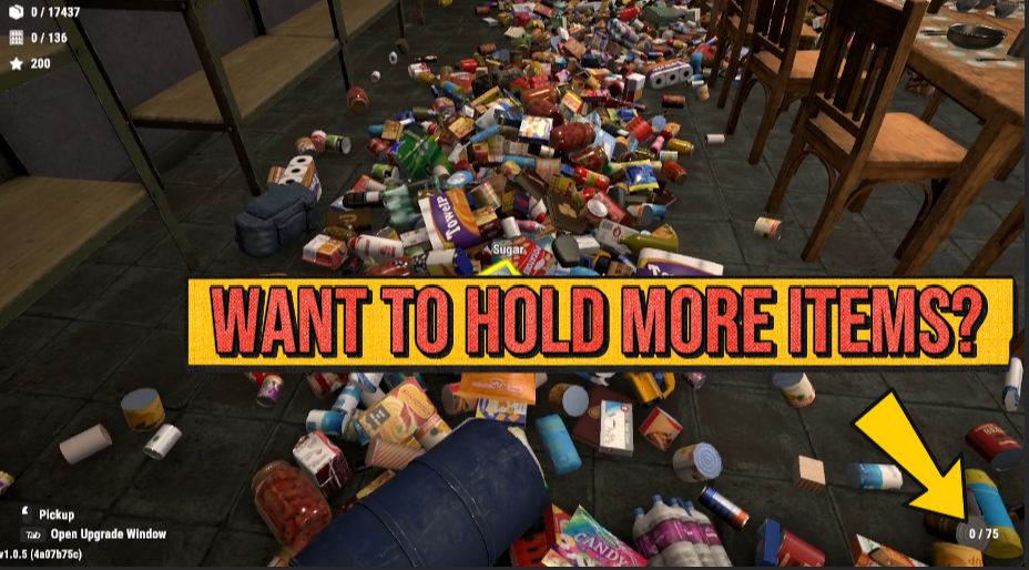 Bunker Tidy Up — Deep Pockets (Carry More Items)